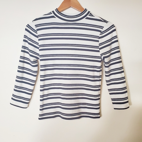Forever 21 Tops - Striped Mock Neck Top